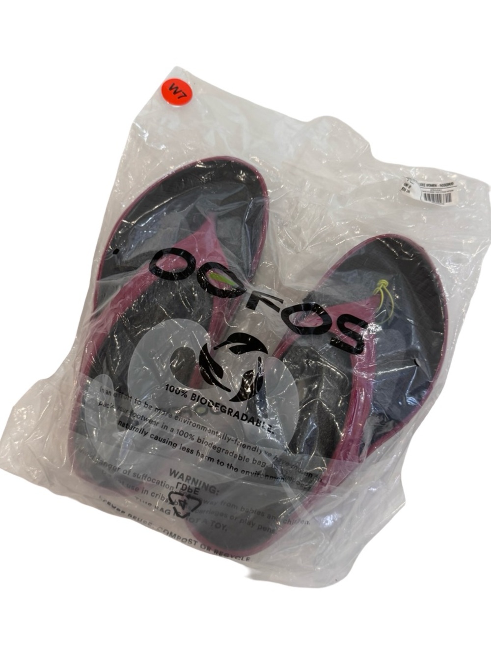 OOFOS Women's Glossy Berry Platform Thong Sandals - Picture 2 of 7